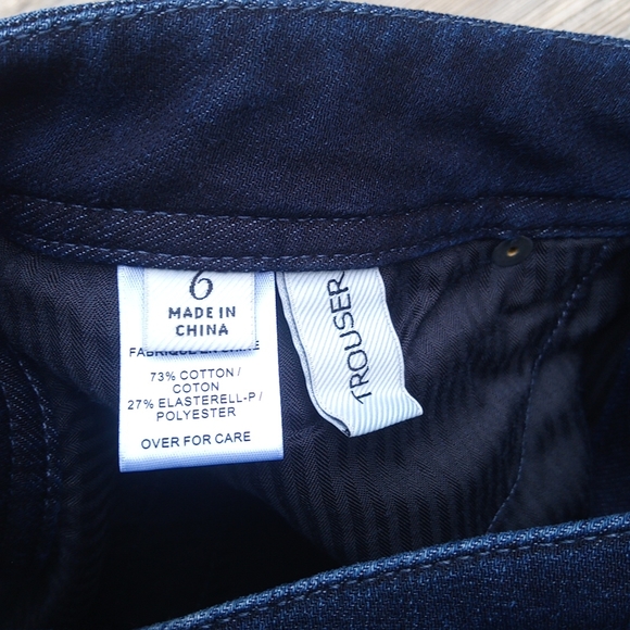 Denim 6 Dark Wash Blue Jean Denim Trouser Dress Pants - Picture 8 of 14